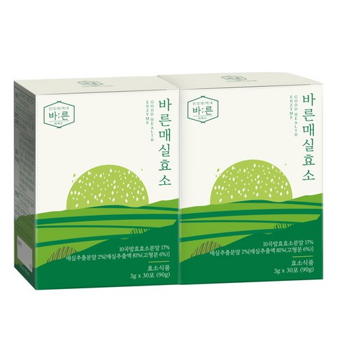 건강한약속바른 매실효소, 90g, 2개