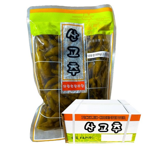 원효 산고추 고추지 작은 고추 절임 장아찌, 2개, 500g