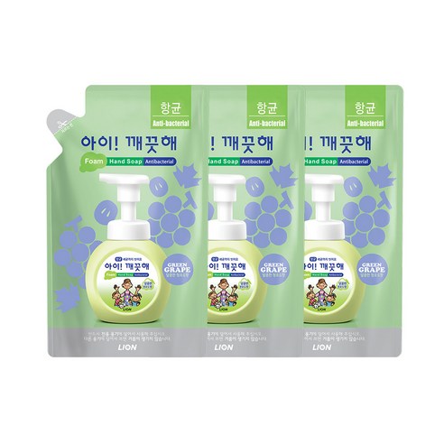   아이깨끗해 대용량 리필 450ml x 3개