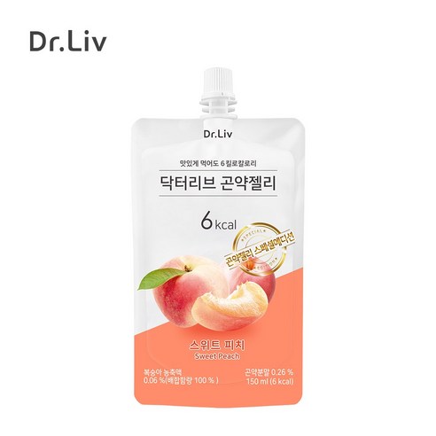 [OKㅣ강추] 닥터리브 곤약젤리 스위트 피치(150ml x10팩) – 건강한 다이어트 간식 [OKNOWㅣ추천상품]