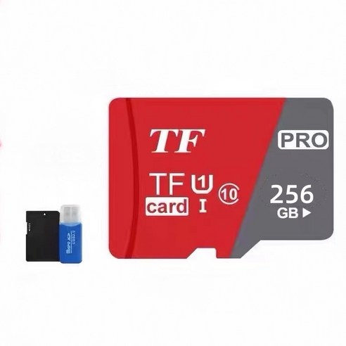 TF SD카드 마이크로 SD카드 128GB 256GB 512GB 블랙박스 SD카드 리더기, 레드