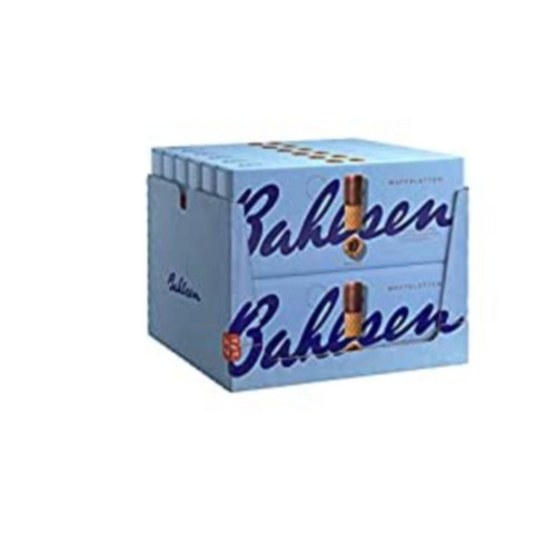 Bahlsen Wafers Edelherb - 12개 팩 -밀크 초콜릿을 곁들인 얇은 웨이퍼 와플(12 x 10) 부드러운 오븐 착색료 방부제 없는 웨이퍼 앏은 유치원 간식 답례품