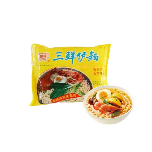 중국 라면 삼선이면 65g 싼쌘이면 산샌이면 봉지라면 아이 회사 학교 간식, 3개