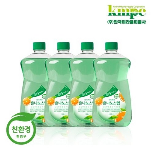 은나노스텝 시즌3 다용도세정제 알뜰리필세트, 4개, 1100ml