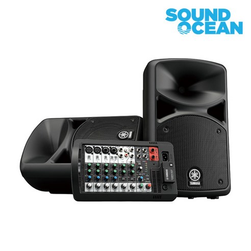 야마하 올인원 포터블 PA 스피커 시스템 YAMAHA All In One Portable PA Loud Speaker System, Stagepas400BT (AC전용)
