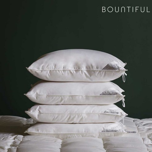 다운필베개솜 추천 상품바운티풀 호텔베개 다운필 구스베개+베개커버 40x60cm 제품 사진