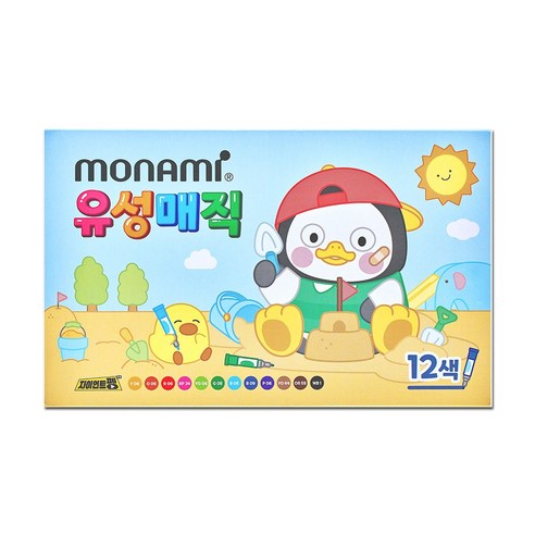 모나미 펭수 유성매직 12색세트, 단품