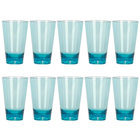 주방프라자 업소용 PC 라운드 물컵 600ml 플라스틱컵 R200, 10개, 그린