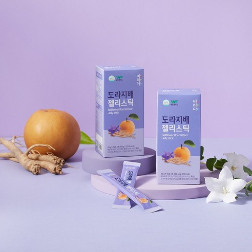바라다 도라지배 젤리스틱, 45개, 20g 배도라지스틱