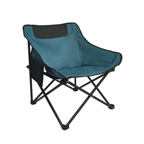 야외 접이 의자 휴대용 달 의자 원호 의자 야외 모래사장 의자 캠핑 의자, 파란색