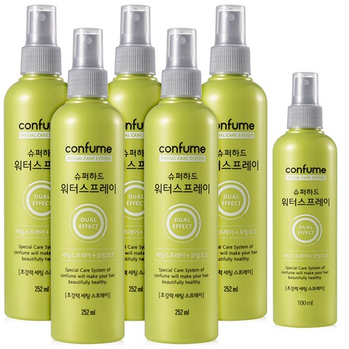 과일나라 컨퓸 슈퍼하드 헤어 워터스프레이, 252ml X6개 + 100ml X1개