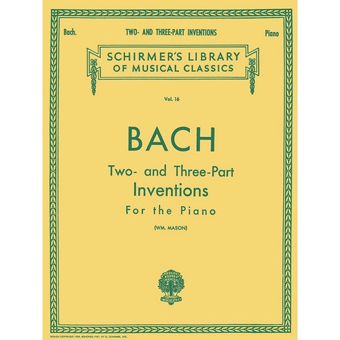 Bach – 30 Two- and Three-Part Inventions 바흐 – 인벤션(2성) 신포니아(3성) 피아노 악보 Schirmer 셔머 안토니오바흐