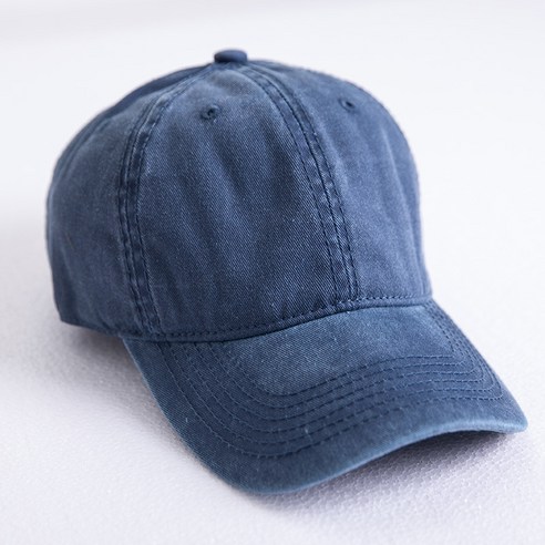 모자 여성의 유럽과 미국의 면화 된 한국 스타일 레트로 단색 야구 모자 남자의 모든 경기 캐주얼 커플 모자 모자, 씻어 모자 데님 블루