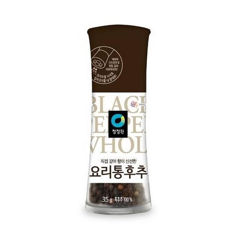 만능 요리 통후추 그라인더 35g 홈캉스 캠핑 추석 명절 간단요리 맛있는소스 청정원 친정엄마 식재료, 2개 청정원통후추35g Best Top5