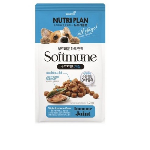 뉴트리플랜 전연령 소프트뮨 기능성 사료, 뼈/관절강화, 1.2kg, 1개