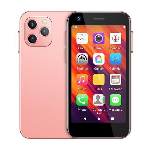 SOYES XS12 3GB RAM 32GB/64GB ROM 슈퍼 미니 스마트폰 4G LTE 3.0인치 화면 안드로이드 10.0 귀여운 소형 핸드폰 선물, 핑크, 3GB 64GB