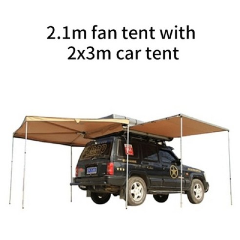 텐트sunnday 직경 2m 4 사이드 섹터 사이드 카 텐트 천막 2m 루프 텐트감성, 03 2m with car tent