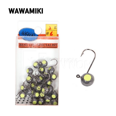 와와미끼 야광 눈알 볼락 갈치 지그헤드 벌크 대용량, 1개 갈치바늘13g