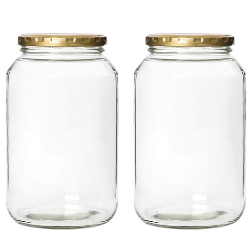 경성리빙테크 원형 유리병, 1.6L, 2개