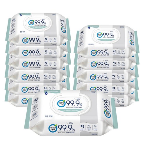 촉촉함과 안심을 담은, 깨끗한나라 클린 손소독티슈로 깨끗하게!