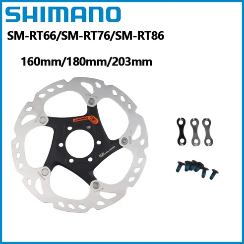 시마노 XT SM-RT86 SLX SM-RT76 SM-RT66 MTB 디스크 브레이크용 6 볼트 못 160MM 180MM 203MM 로터