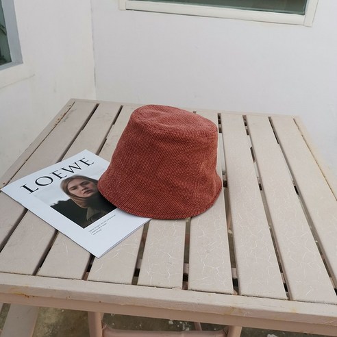 코듀로이 어부 모자 여성 가을과 겨울 버킷 분지 모자
