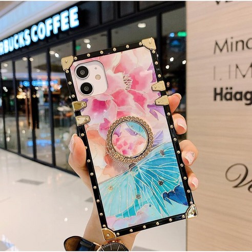 Fashion PINK Butterfly Love Flower Diamond Stand Phone FOR IPHONE11PROMAX/IPHONE11PRO/IPHONE11