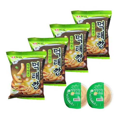 농심 먹태깡 청양마요맛 60g x 4개 + 청양마요소스 2p 증정, 1세트