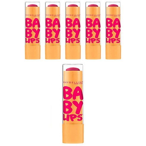 메이블린 베이비 립 모이스처라이징 립 밤 모이스처라이징 4.4g, Cherry Me, 6개