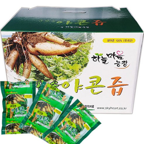 하늘마음 야콘즙 110ml 50포 (유기농인증 야콘100% 원액) 국내산, 5500ml, 1개