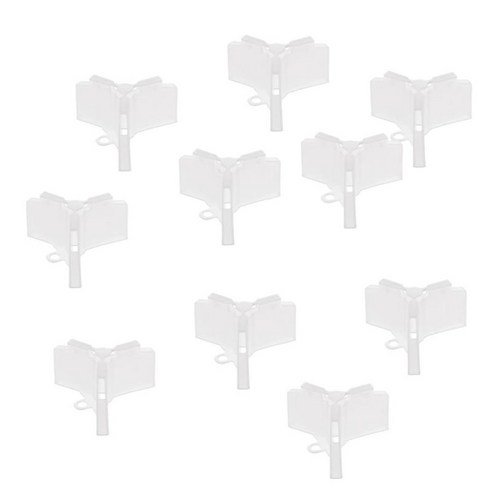 10pcs 고음 후크 안전 모자 루어 액세서리, 화이트, 플라스틱
