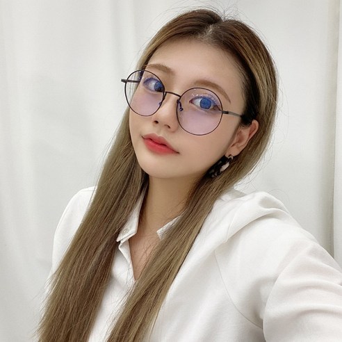 VANANA2 동글이 블루라이트 차단 블랙 안경테 B3015