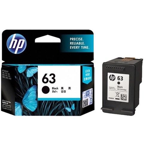 정품 HP63검정잉크, 1개, 정품 63검정