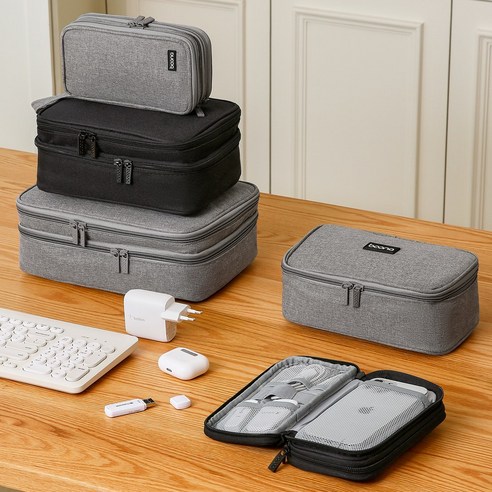 디지털 기기 정리를 위한 세련되고 기능적인 케이블 충전기 파우치