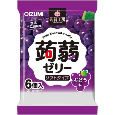 시모니타 일본 포도 곤약 젤리 6개입 x 16봉지 대용량, 기본