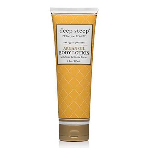 Deep Steep 아르간 오일 바디 로션, 236ml, 1개, Mango Papaya