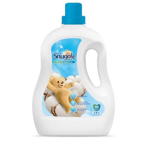 스너글 초고농축 섬유유연제 허거블 코튼 본품, 1.8L, 5개