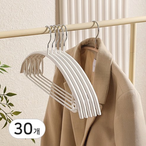 옷장 속 작은 혁명, 진심감성 어깨뿔방지 논슬립 옷걸이 화이트 30개 리뷰 진심감성옷걸이