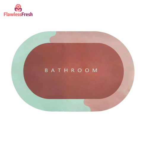 FlawlessFresh 욕실 매트 미끄럼 방지 카펫 물을, 레드, 60*90cm