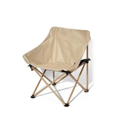 캠핑의자 낚시의자 캠핑 릴렉스체어 휴대용 접의자, 1개, 카키색