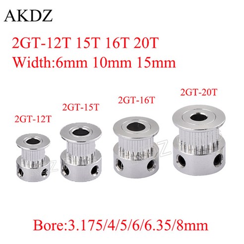 홈 리모델링 3D 프린터 CNC 부품 2GT 타이밍 풀리 보어 3.17/4/5/6/6.35/8mm GT2 벨트용 폭 6mm 10mm 15mm 12, 27.20 Teeth Bore 8mm – 6mm 3d프린터벨트