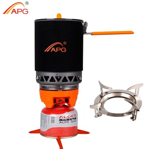 apg 1600ml 휴대용 캠핑 가스 스토브 요리 시스템 부탄 프로판 버너