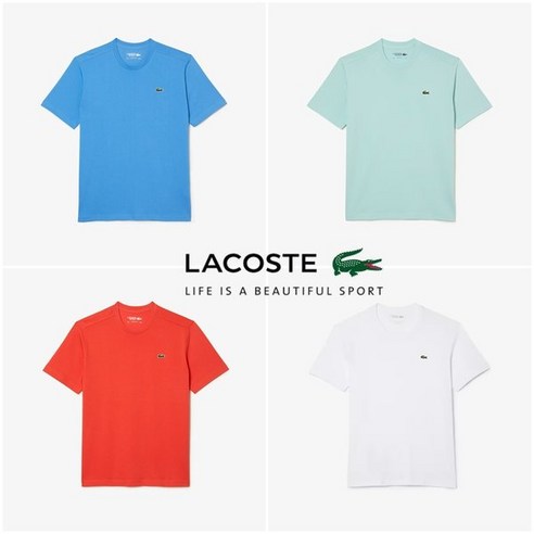 라코스테 스포츠 라코스테스포츠 [남여공용] 기본 라운드 반팔 티셔츠 TH7618-53G (7컬러)
