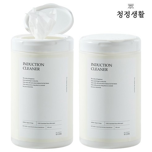 청정생활 인덕션클리너 100매입, 2개