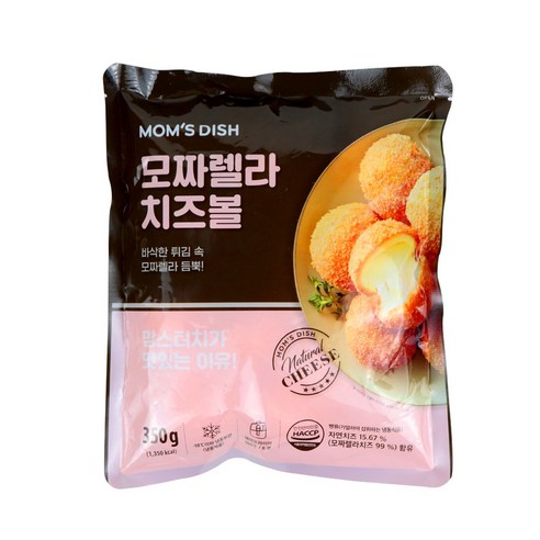 맘스터치앤컴퍼니 모짜렐라 치즈볼 350g 에어프라이어, 1개