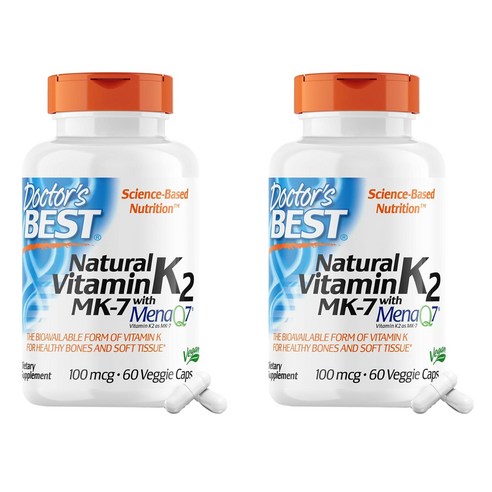 닥터스베스트 내추럴 비타민 K2 MK-7 100mcg 베지 캡, 60정, 2개