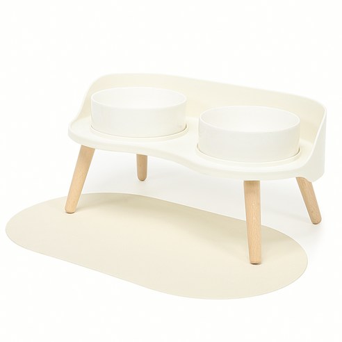 헬로우펫 모던 라운딩 테이블, 화이트, 7cm, 1개