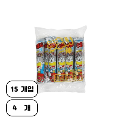 우마이봉 치즈맛 스낵 15p, 90g, 4개