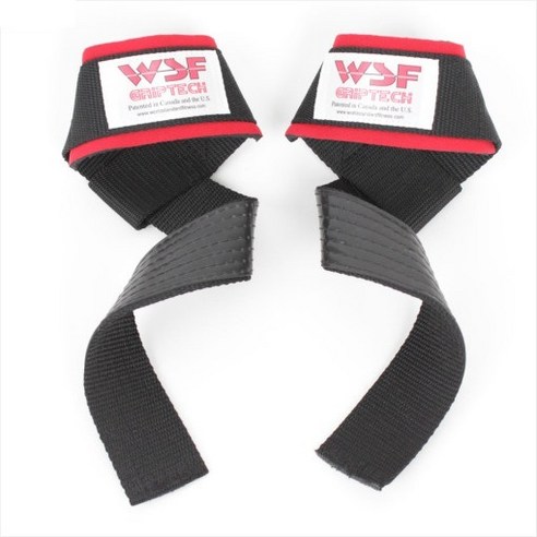 WSF 그립테크 헬스스트랩 Griptech Rubberized Lifting Straps, 1개