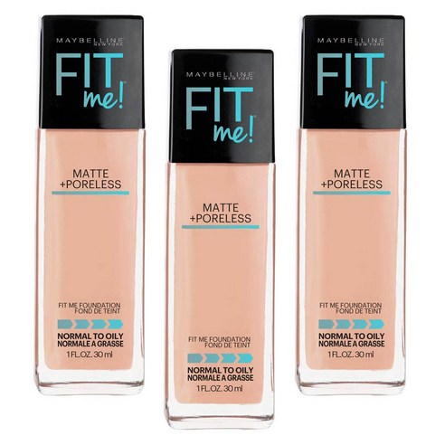 메이블린 핏 미! 매트+ 포어리스 파운데이션 30ml, True Beige, 3개